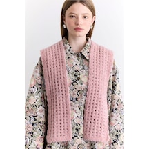 Manuka Soft Dokulu Yakalı Şal Pembe Aw25atk00005-78 Pembe