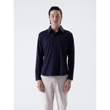 Isaora Super Mercerızed Ls Shırt Erkek Navy Gömlek Isr4119-ss26-168 Lacivert