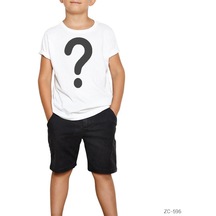 Soru Işareti Beyaz Çocuk Tişört