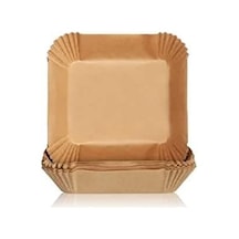 Airfryer Pişirme Kağıdı,xl-xxl Büyük Boy, Kare, 200 Adet Hava Fritöz Parşömen Fırın Kağıdı Tek Kullanımlık Kağıt Fırın Fritöz Pişirme Kızartma Tavası Için Uygun 20cm 50 x 22
