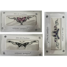 Airbrush Tattoo Taşlı Yapıştırma Dövme 3'lü Set15