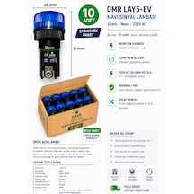 Dmr Lay5-ev Neon Mavi Sinyal Lambası
