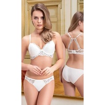 Ang Butik Kadın Nurteks 4327 Desteksiz Sütyen Takım Ekru
