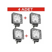 Off Road Sis Farı Sis Lambası Led 9 Ledli Kare 4 Lü Paket