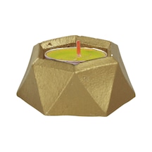Altın Mumluk Şamdan Tealight Mum Uyumlu Poly Küçük 2 Model