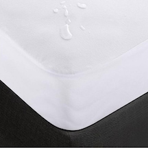 180x200 Cm Çift Kişilik Fitted Geçmeli Sıvı Geçirmez Alez Pamuklu Yatak Koruyucu