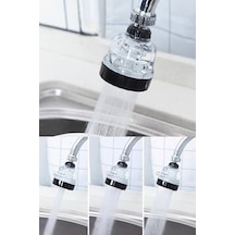 Yayke 3 Fonksiyonlu Mutfak Lavabo Başlığı 360 Derece Döner Şeffaf