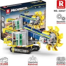 Reobrix Technic 22017 Kepçeli Ekskavatör Kumandalı&motorlu Yapı Blok Seti Building Bucket Wheel Excavator -3188parça