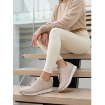 Nesilshoes Nesil Shoes Wiss 1120 Bej Anatomik Kadın Sneakers
