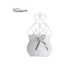 Lebihmurah 2706 Bitki Sepeti Yeniden Kullanılabilir Rustik Duvar Asma Bitki Bahçe Sepeti