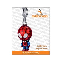Sallantılı Örümcek Adam Figür Charm Asafaccessory Kırmızı