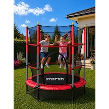 CKSpor 140 Cm 55 İnç Tam Boy Koruma Fileli Çocuk Trambolini Güvenlik Fileli Trambolin 140 x 160 CM