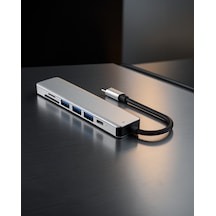 8 Portlu Type-c Hub Sd Tf Usb Ethernet Uuczzzz Apple MacBook Uyumlu çeviriciiiiiii1