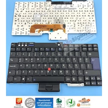 Alfabilgisayar Ibm Lenovo Uyumlu Thinkpad T400, T500 Klavye Tuş Takımı Siyah Renk Q-Tür