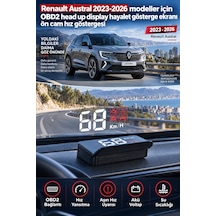 Renault Austral 2023-2026 Modeller İçin Obd2 Head Up Display Hayalet Gösterge Ekranı Ön Cam Hız Göstergesi