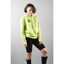 Yeşil 2 Iplik Kapüşonlu Sweatshirt Çok Renkli
