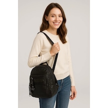 Owert Siyah Cilt Sırt Çantası Siyah