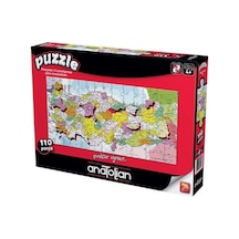Anatolian 110 Parça Türkiye Haritası İller Puzzle