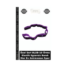 Özel Seri Blsb-10 Örme Elastik Egzersiz Bandı Mor Ev Antrenman Spor
