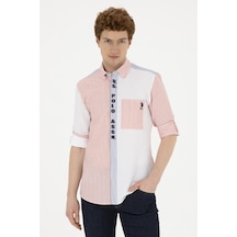 U.s. Polo Assn. Erkek Kırmızı Gömlek Desenli 50283728-vr030 Kırmızı