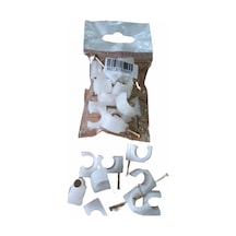 No 5 Çivili Kroşe Kablo Tutturucu 10 Adet (1 Paket)