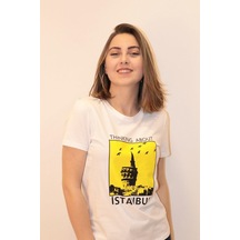 Kadın Bisiklet Yaka T-shirt %100 Pamuk Tişört Çok Renkli