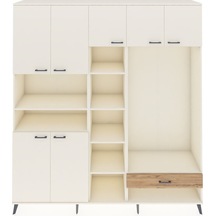 Hyperion Dolap 11 Raflı Tek Çekmeceli 7 Kapaklı 220x44x243 Aytaşı-aytaşı/çam Aytası/atlas Çam