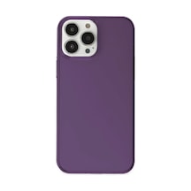 Apple Uyumlu iPhone 14 Pro Uyumlu Kılıf Pc Sert Şeffaf Kapak - Mor