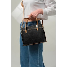 Just Polo Şıklığın Ve Zarafetin Buluştuğu Shopper Siyah Camel Kadın El Çantası Shoulder Bag Siyah - Camel