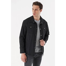 Slim Fit Çıt Çıt Kapamalı Yan Ve Üstten Kapak Cepli Astarlı Ince Baharlık Mont 001