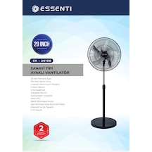 Essenti Ev-20100 Sanayi Tipi Ayaklı Vantilatör