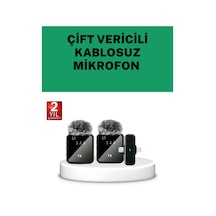 Canlı - 820 - Yayın Ve Video Çekimleri İçin Çiftli Kablosuz - Muratech - Yaka Mikrofon