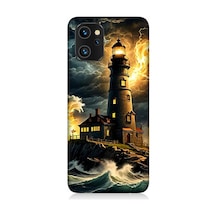 Reeder S19 Max Pro Uyumlu Fırtınada Işık Kulesi Desenli Silikon Kılıf Çok Renkli