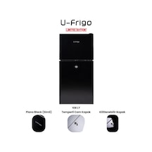 U-frigo 108 Lt 12-24v Marin/karavan Kompresörlü Buzdolabı Temperli Cam Kapak Limited Edition Siyah