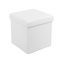 Depolama Alanlı Tabure, 300 Kg'a Kadar Dayanıklı, Beyaz, 38 X 38 X 38 Cm, Lsf103