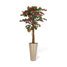 Yapay Ağaç Dore 57cm Kumsal Vazoda Begonvil Ağacı Fuşya Bodrum Çiçeği 180cm