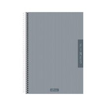 Fines Ofis Defter A4 Spiralli Kareli Gri