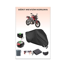 Siyah Bajaj Pulsar Ns 150 Için Arka Çanta Ve Kilit Uyumlu Motosiklet Branda, Güvenli