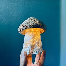Mantar Tasarımlı 3d Dekoratif Tealight Lamba Tealight Dahil