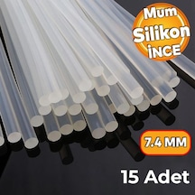 Sgs F1000 7.4 Mm 15 Adet İnce Şeffaf Mum Silikon - Hobi Ve Tamir Silikonu