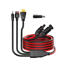 Tr 10ft 4'ü 1 Arada Güneş Konnektör Kiti Xt60 Dc5521 Dc7909 A-nderson Adaptörü Solar Şarj Kablosu, Su Geçirmez I