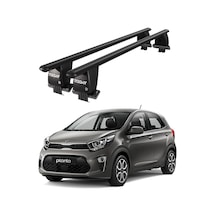 Royal Kia Picanto 2017 Ve Sonrası Uyumlu Siyah Kilitli Ara Atkı Port Bagaj Tavan Barı