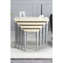 Sehpalar Krem Ayaklar Gümüş