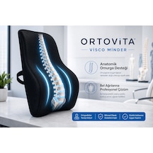 Hafızalı Köpük Sırt Yastığı -ofis Ve Araba Koltuğu İçin Ergonomik Arka Elastik Yastık Rahat Duruş Ortopedik Ağrı Giderici 1
