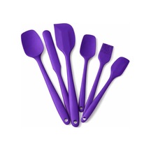 6 Parça Silikon Mutfak Gereçleri Seti, Isıya Dayanıklı Spatula, Fırça Ve Kaşık Seti, Yapışmaz Tencere Dostu, Kırmızı, Siyah Ve Mor Renk Seçenekleri Mor Çok Renkli