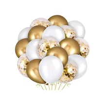 Beyaz Gold Konfetili Balon 418
