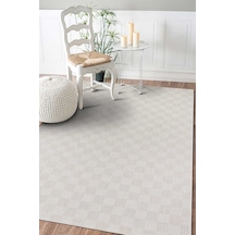 Kaymaz Yıkanabilir Doğal Dokulu Krem Dekoratif Sisal Halı Siesta 1506