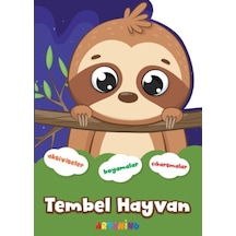 Şekilli Hayvanlar Serisi - Tembel Hayvan Aktivite Boyama Çıkartma Kitabı - Aıaı-834236