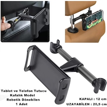 Tablet ve Telefon Tutucu Araç İçi Arka Koltuk Kafalık Model