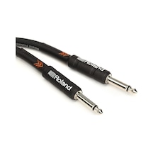 Roland Black Series Enstrüman Kablosu, Düz/düz 1/4-inç Jak, 15-fe